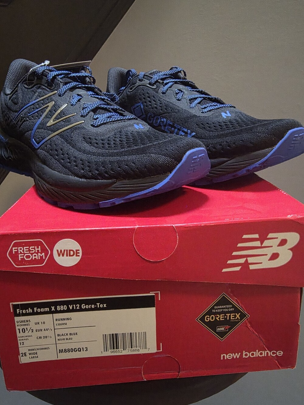 New Balance Fresh Foam X 880v12 Gore-Tex Waterproof Running Shoes Men 10.5 Wide